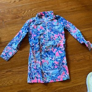 Girls, Lily pull over dress.  Cotton and stretch.  Small size 4-5.